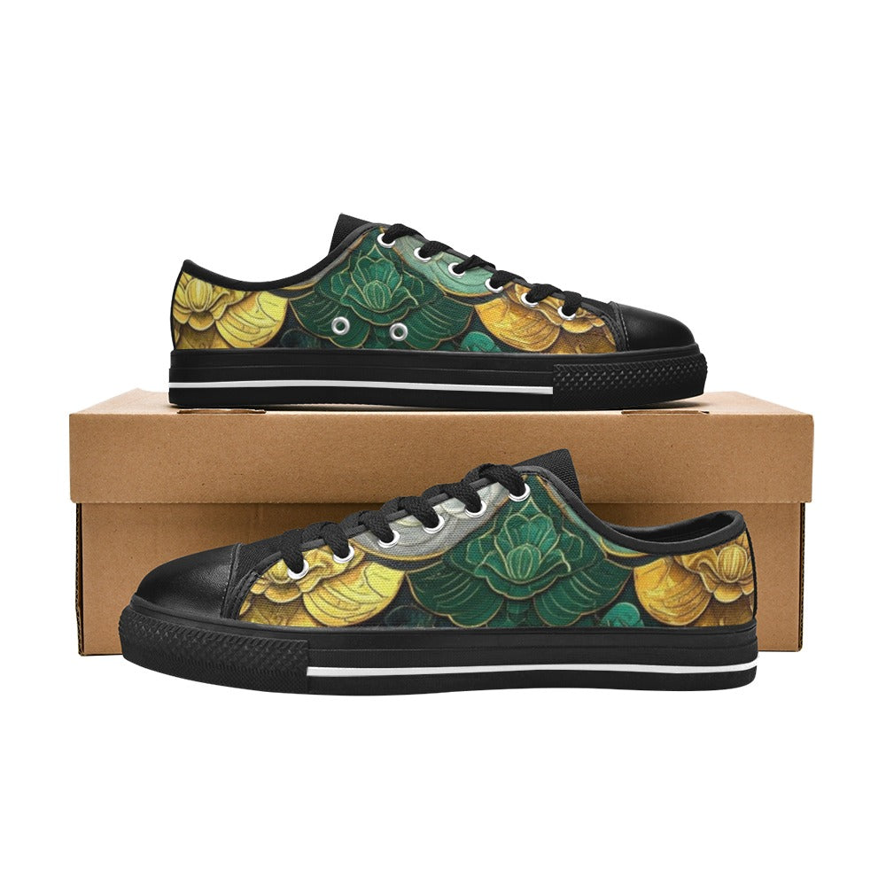 KIDS' Dragon Scale Fantasy Art Low Top Canvas Aesthetic Sneakers