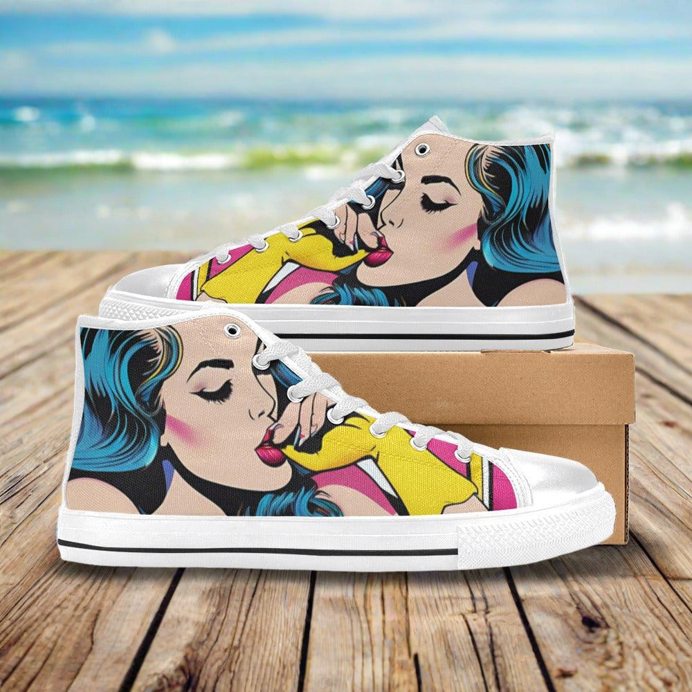 Wolf Earthy Brown Vivid Bold Art - Freaky Shoes