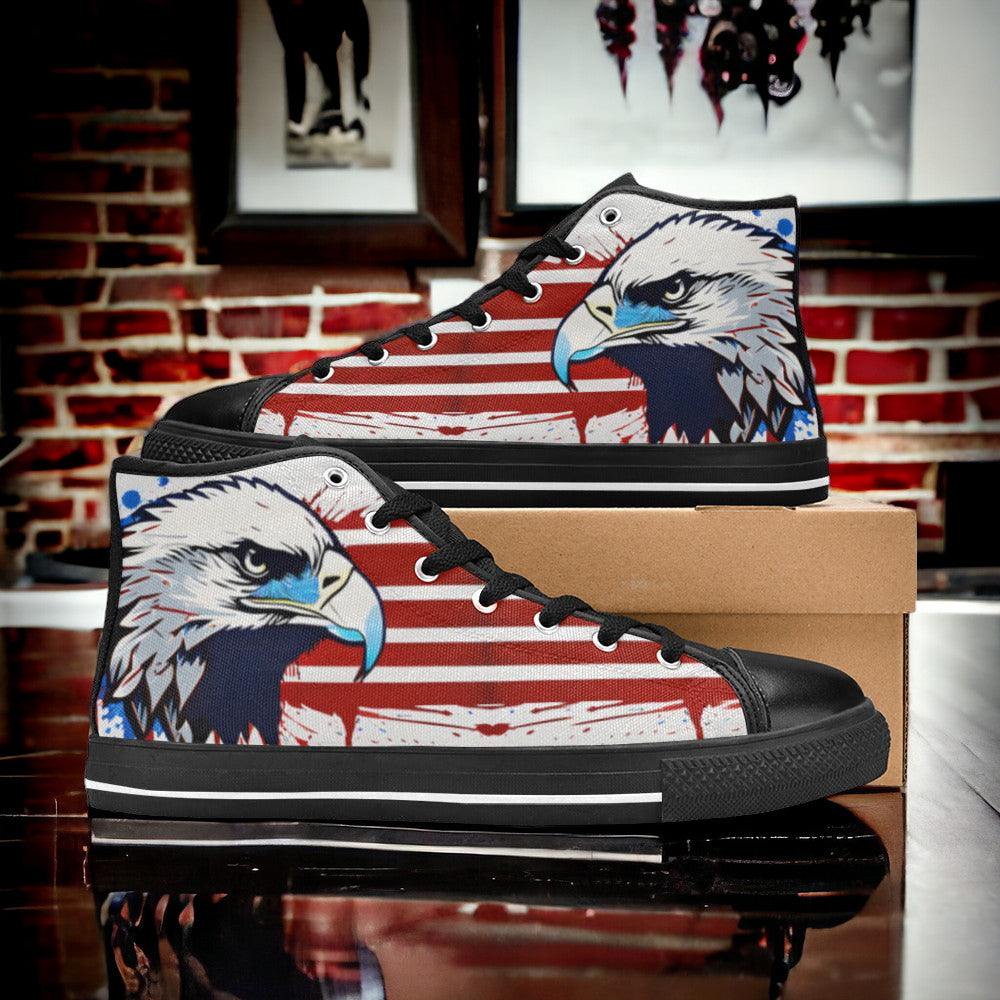 Butterfly Rainbow Red Gold Wearable MEN Bold Art - Freaky Shoes | Custom Art Sneakers