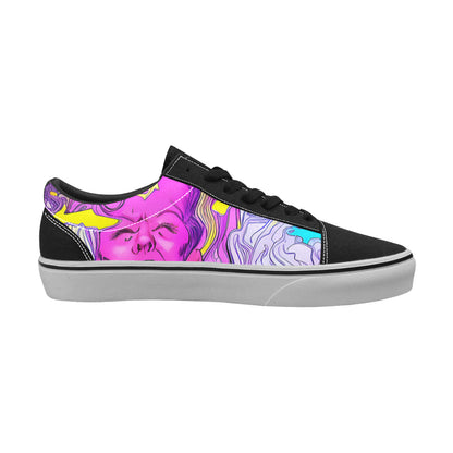 MEN'S Trip Retro Art Low Top Skateboarding Neon Fantasy Custom Sneakers