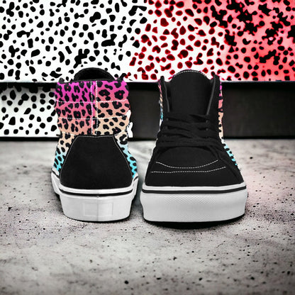 Cherry Blossom Navy Indigo Vivid WOMEN Bold Art - Freaky Shoes | Custom Art Sneakers