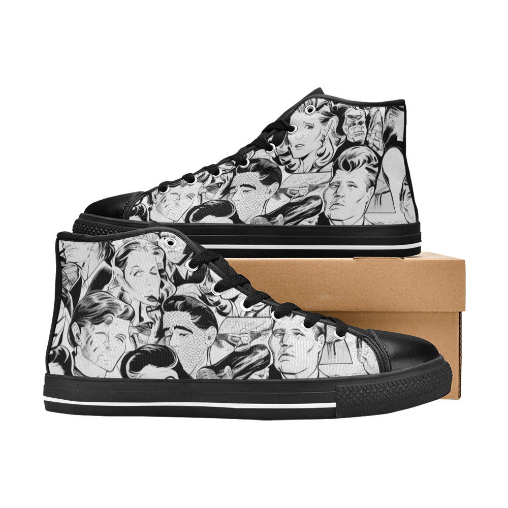MEN'S Cc Retro Faces 4 High Top Canvas Aesthetic Custom Sneakers
