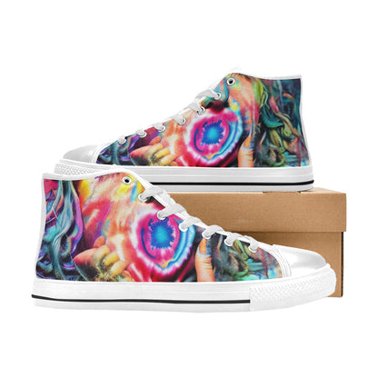 WOMEN'S Cc Tie Dye Woman High Top Canvas Dreamcore Custom Sneakers
