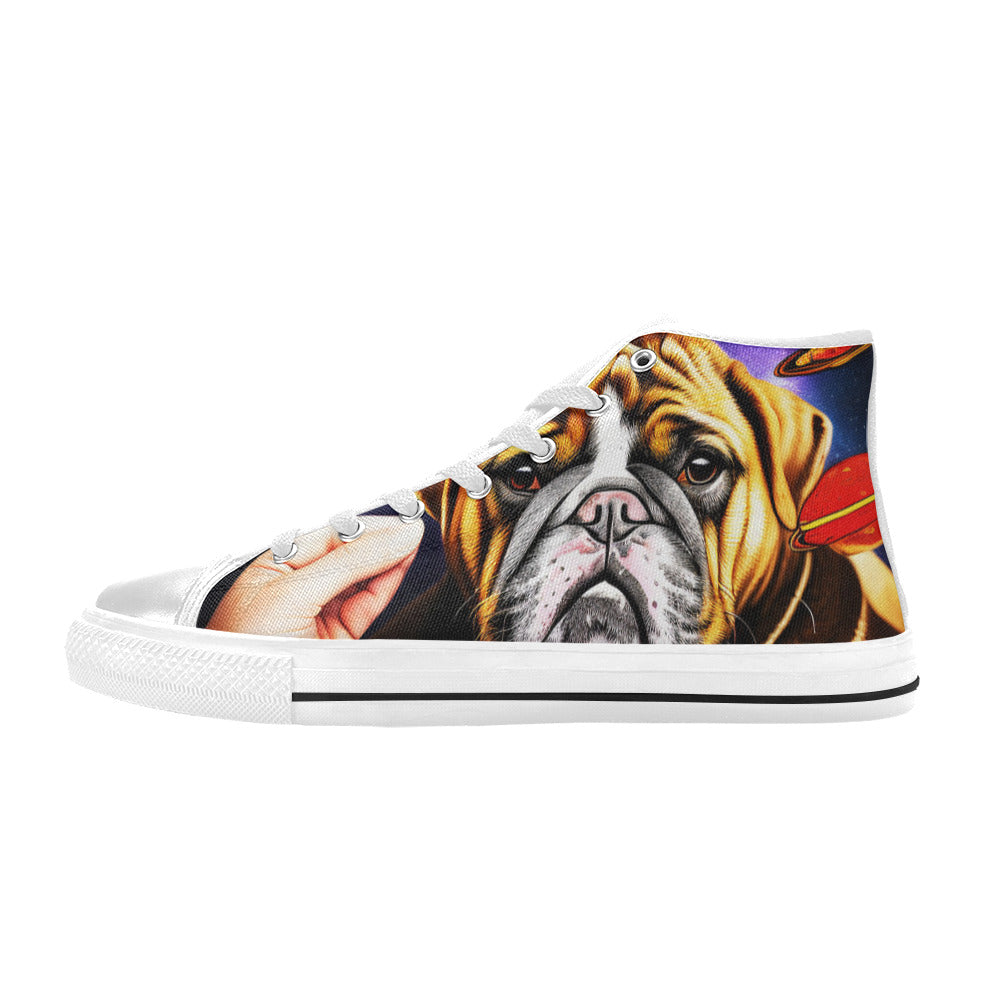 MEN'S Space Dog 2 Men’S High Top Canvas Cottagecore Shoes