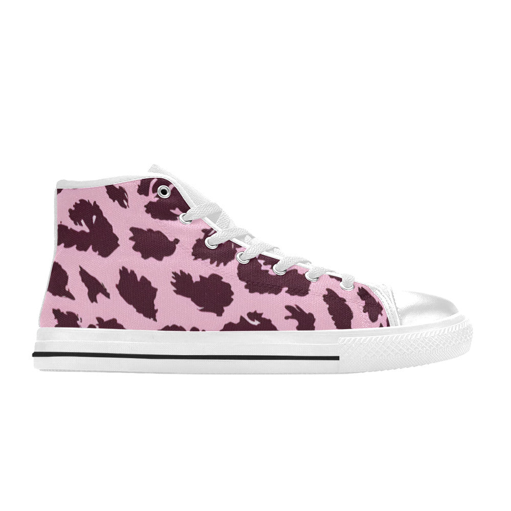 MEN'S Cc Animal Print Men’S High Top Canvas Wallpaper Art Custom Sneakers