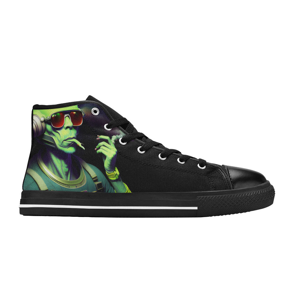 WOMEN'S Cc Hipster Alien Space High Top Canvas Grunge Shoes