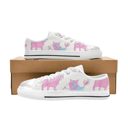 WOMEN'S Cc Unicorn Art Unicorns Canvas Neon Fantasy Custom Shoes