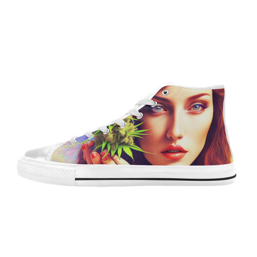 MEN'S 420 Woman Men’S High Top Canvas Neon Fantasy Shoes