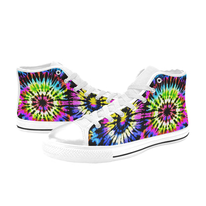 MEN'S Cc Tie Dye Art High Top Canvas Cottagecore Custom Shoes