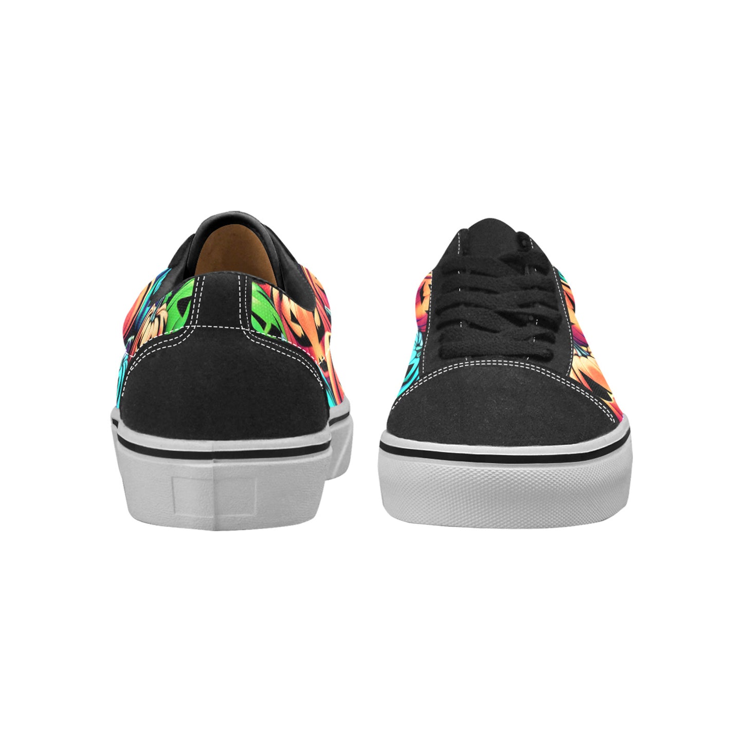 MEN'S Halloween Art 4 Low Top Skateboarding Neon Fantasy Custom Sneakers