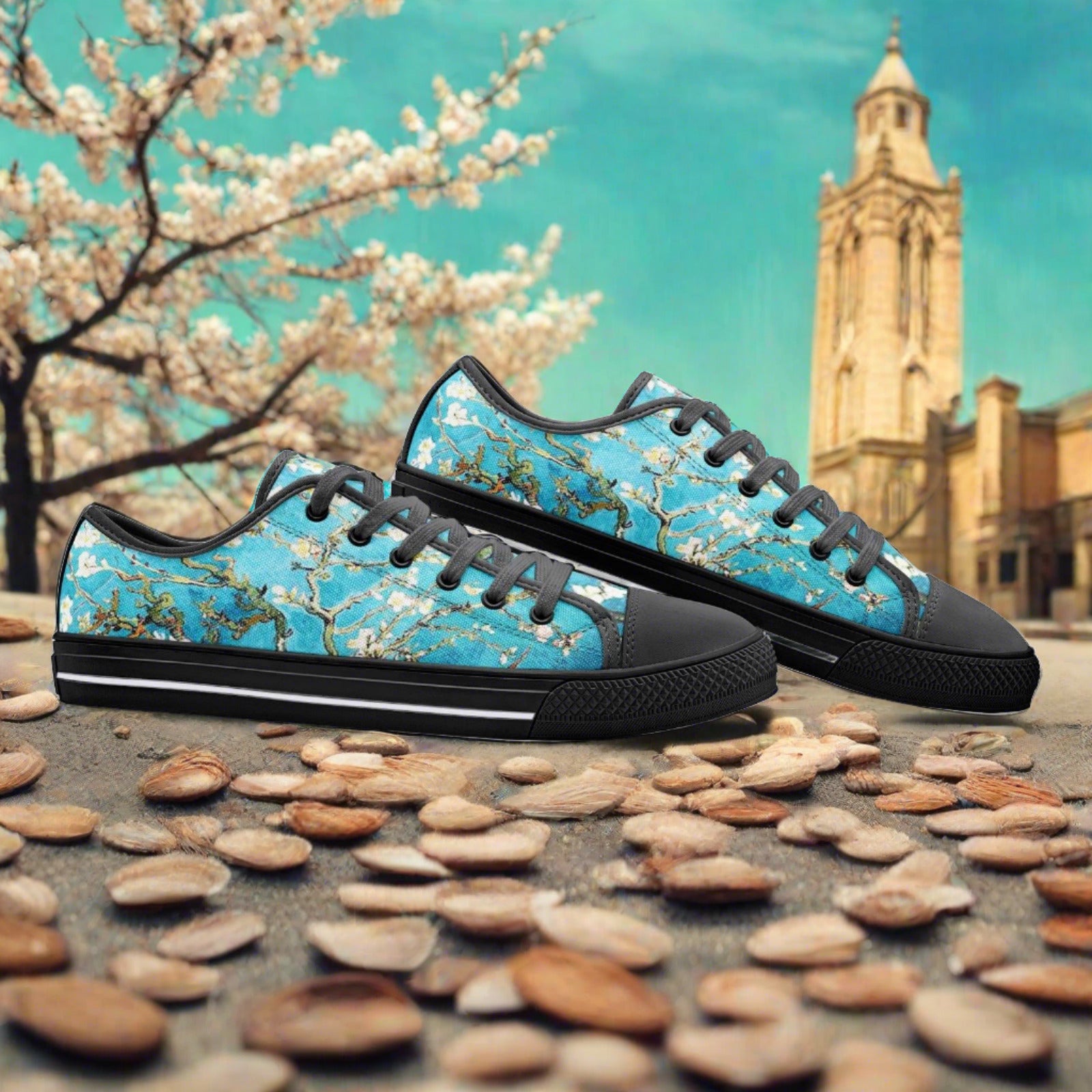 Celtic Navy Indigo Vivid Bold Art - Freaky Shoes | Custom Art Sneakers