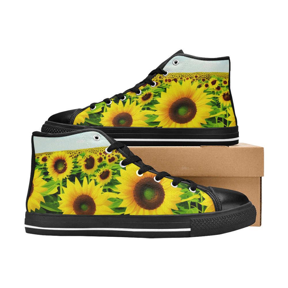 WOMEN'S Sunflowers Art 4 High Top Canvas Dreamcore Sneakers