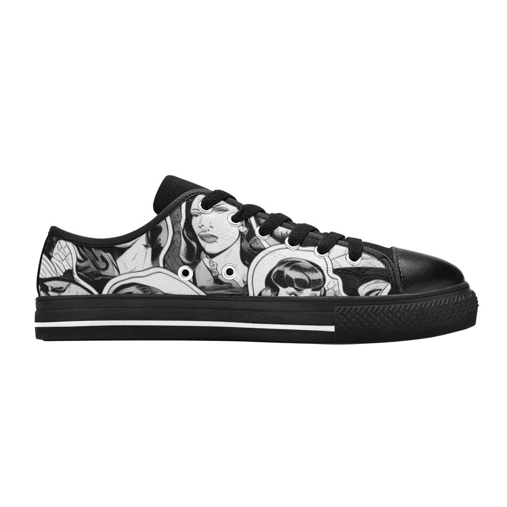 MEN'S Cc Retro Faces 2 Canvas Vibrant Chaos Custom Sneakers
