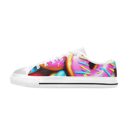 WOMEN'S Cc Donut Art Canvas Dark Academia Custom Sneakers