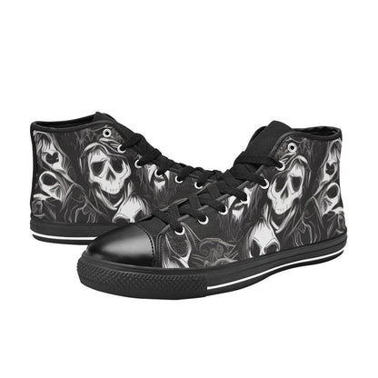 WOMEN'S Cc Skulls Ghosts High Top Canvas Grunge Shoes