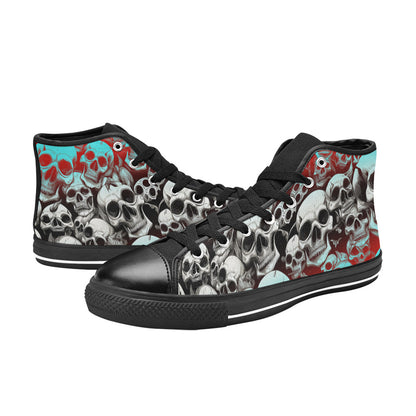 MEN'S Skulls Mania Colors Men’S High Top Canvas Surreal Custom Shoes