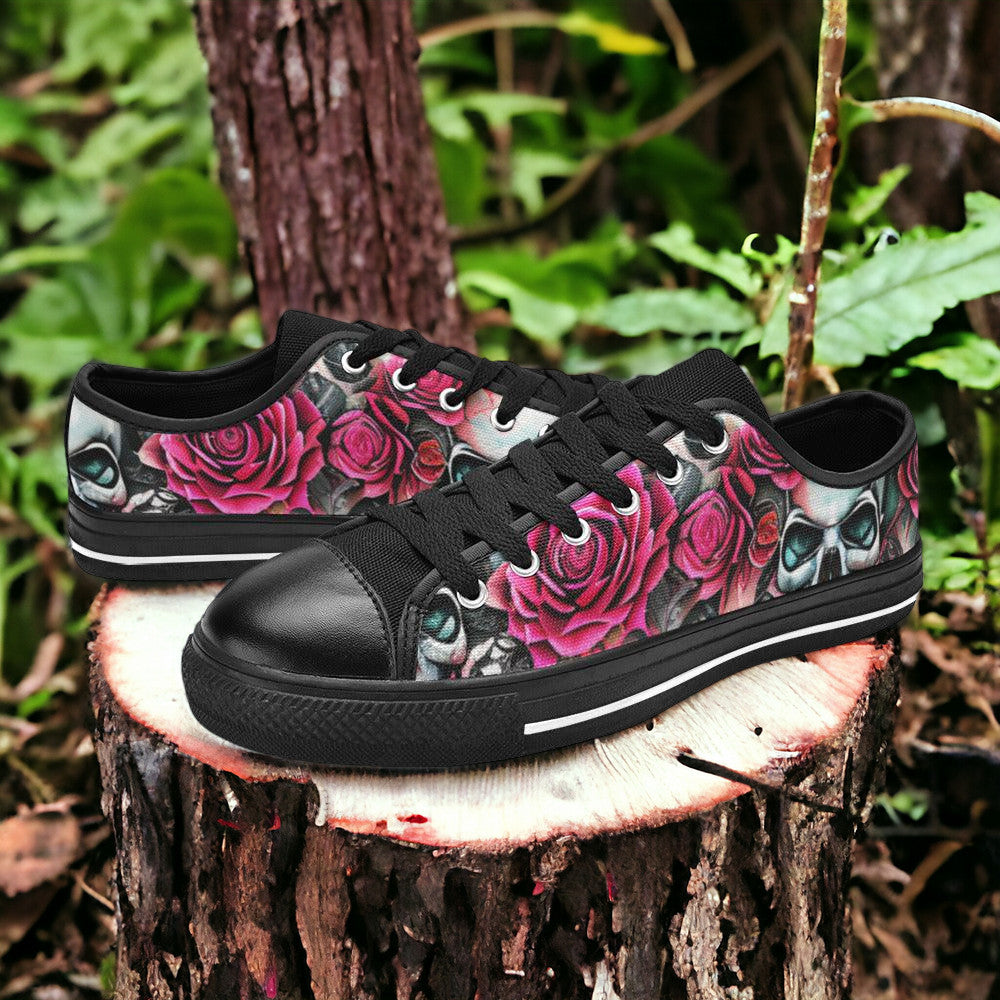Monarch Magenta Gold Custom WOMEN Bold Art - Freaky Shoes | Custom Art Sneakers