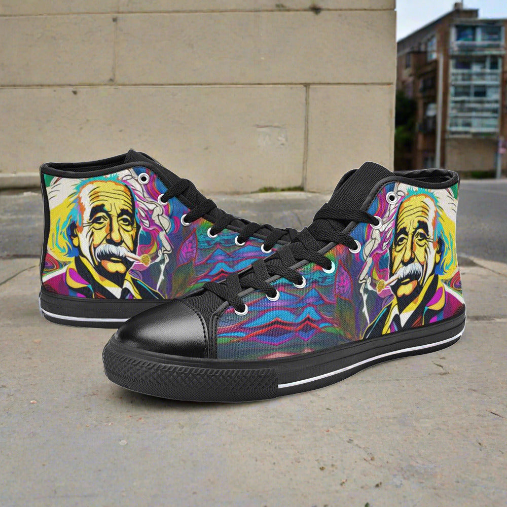 Holographic Teal Gold Unique WOMEN Bold Art - Freaky Shoes | Custom Art Sneakers