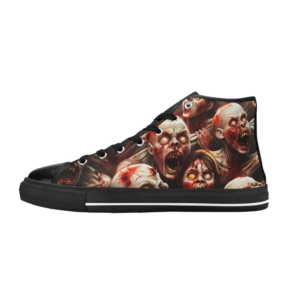 WOMEN'S Monsters High Top Canvas Neon Fantasy Custom Sneakers