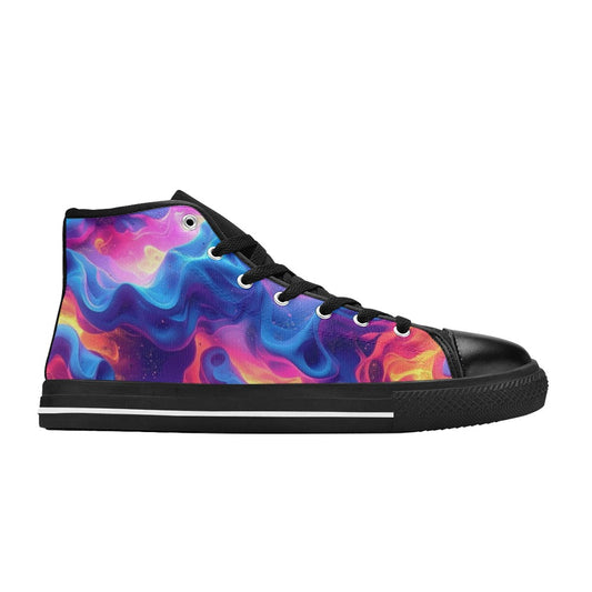 KIDS' Ethereal Camo Design 2 High Top Canvas Dark Academia Custom Shoes