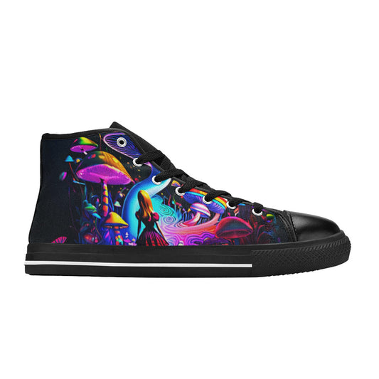 WOMEN'S Creepy Wonderland Model Art High Top Canvas Dark Academia Shoes