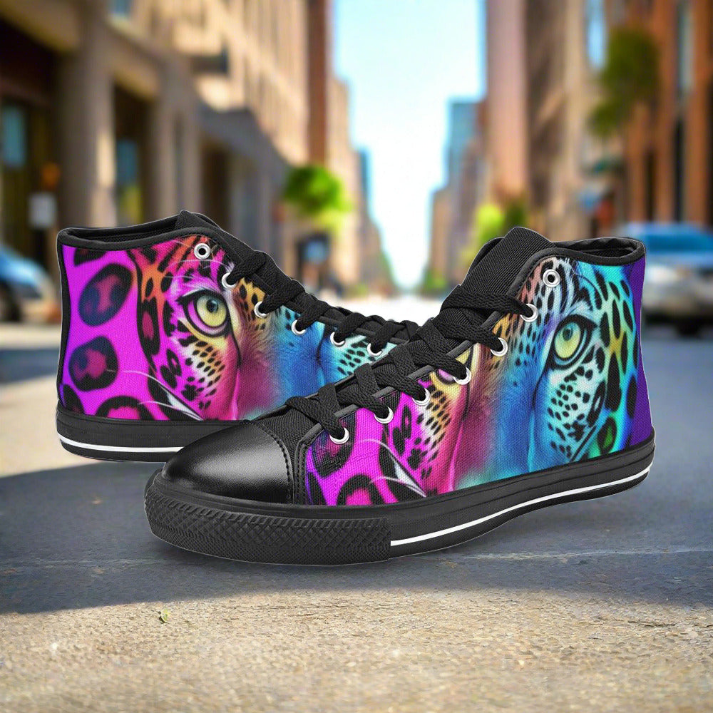 Chinese Dragon Magenta Gold Vivid MEN Bold Art - Freaky Shoes | Custom Art Sneakers