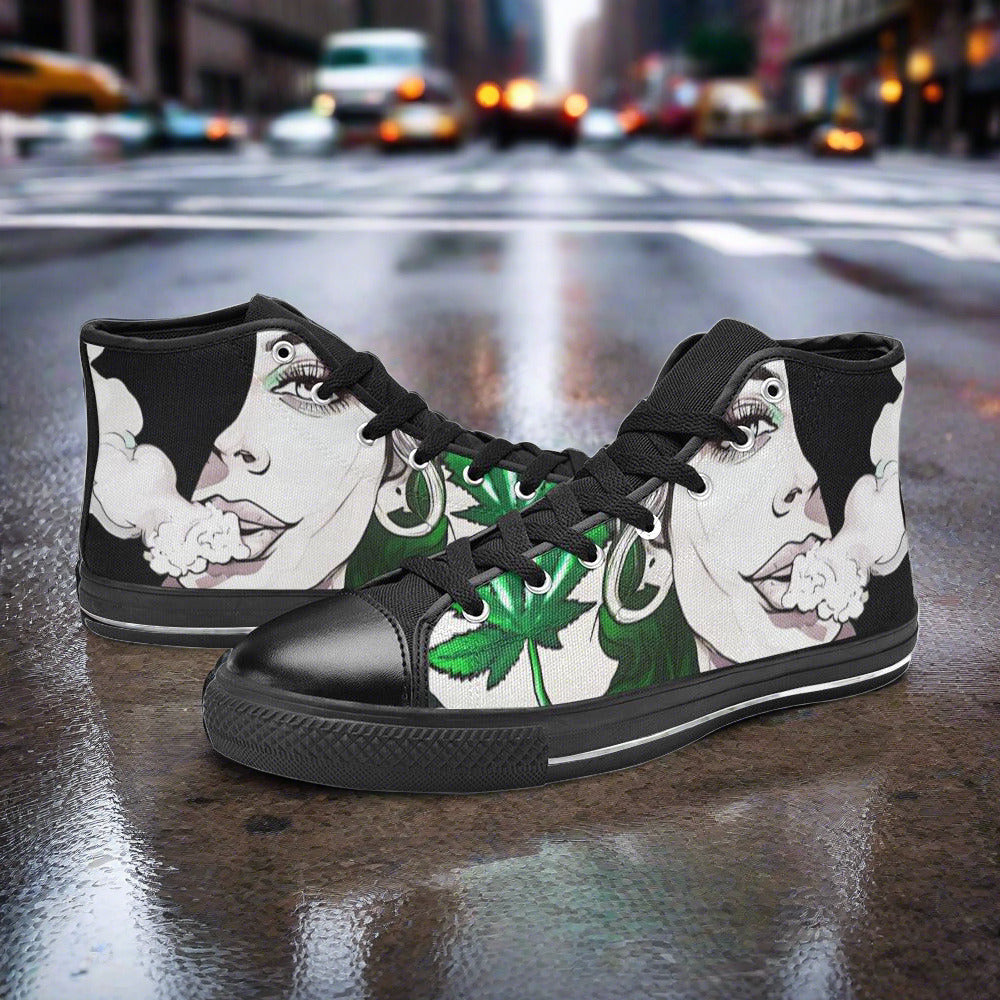 Phoenix White Gold Custom Bold Art - Freaky Shoes