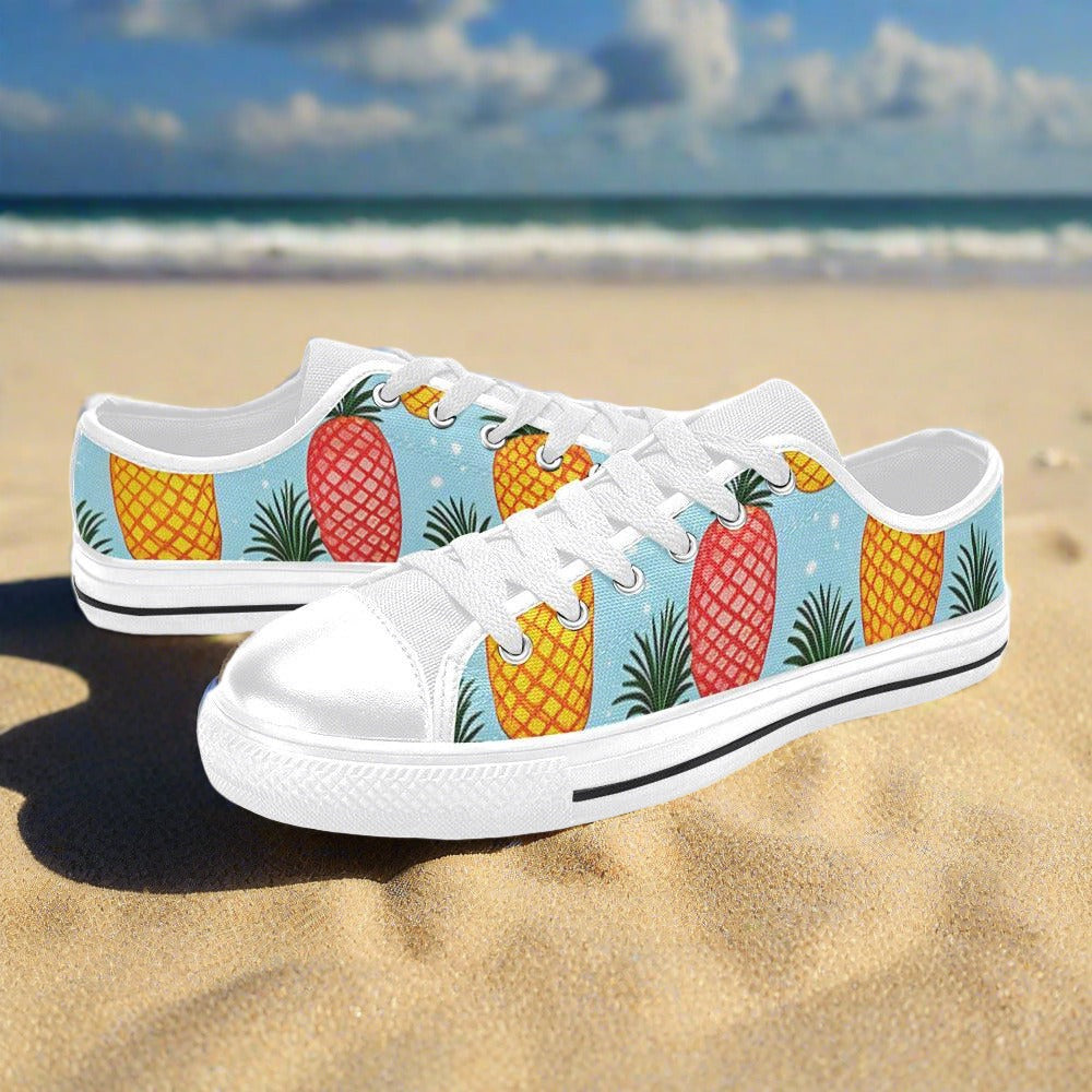 Peacock White Gold Unique WOMEN Bold Art - Freaky Shoes | Custom Art Sneakers