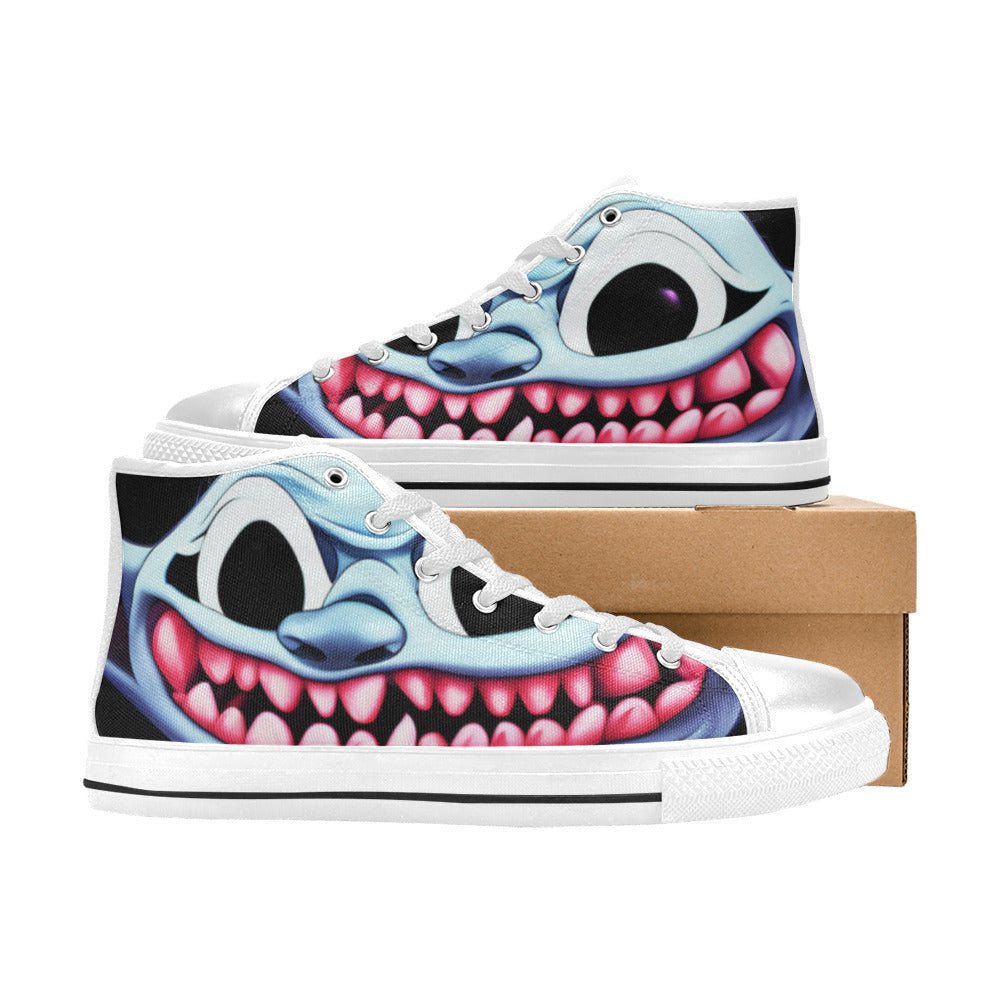 WOMEN'S Blue Rage Horror 2 High Top Canvas Dreamcore Custom Shoes