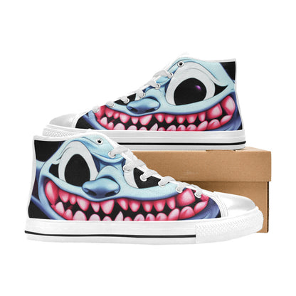 WOMEN'S Blue Rage Horror 2 High Top Canvas Dreamcore Custom Shoes