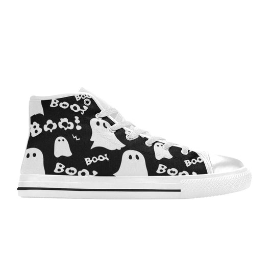 MEN'S Boo Halloween Ghosts Men’S High Top Canvas Dark Academia Custom Sneakers