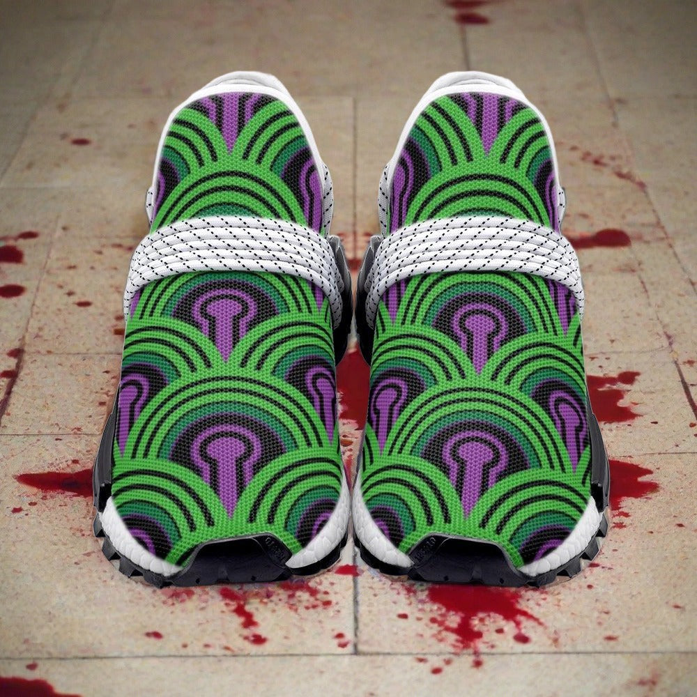 Dragon Teal Gold Vivid Bold Art - Freaky Shoes