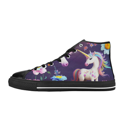 WOMEN'S Unicorns Please High Top Canvas Aesthetic Custom Shoes