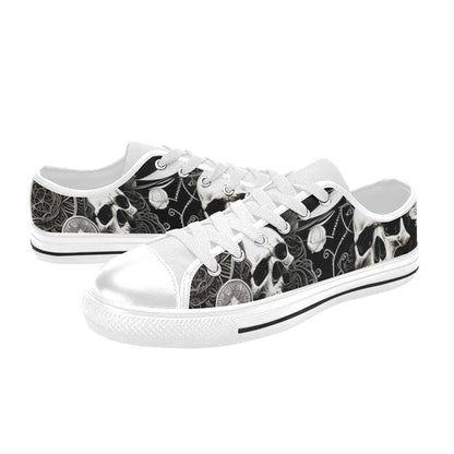 MEN'S Skulls Love Canvas Neon Fantasy Custom Sneakers