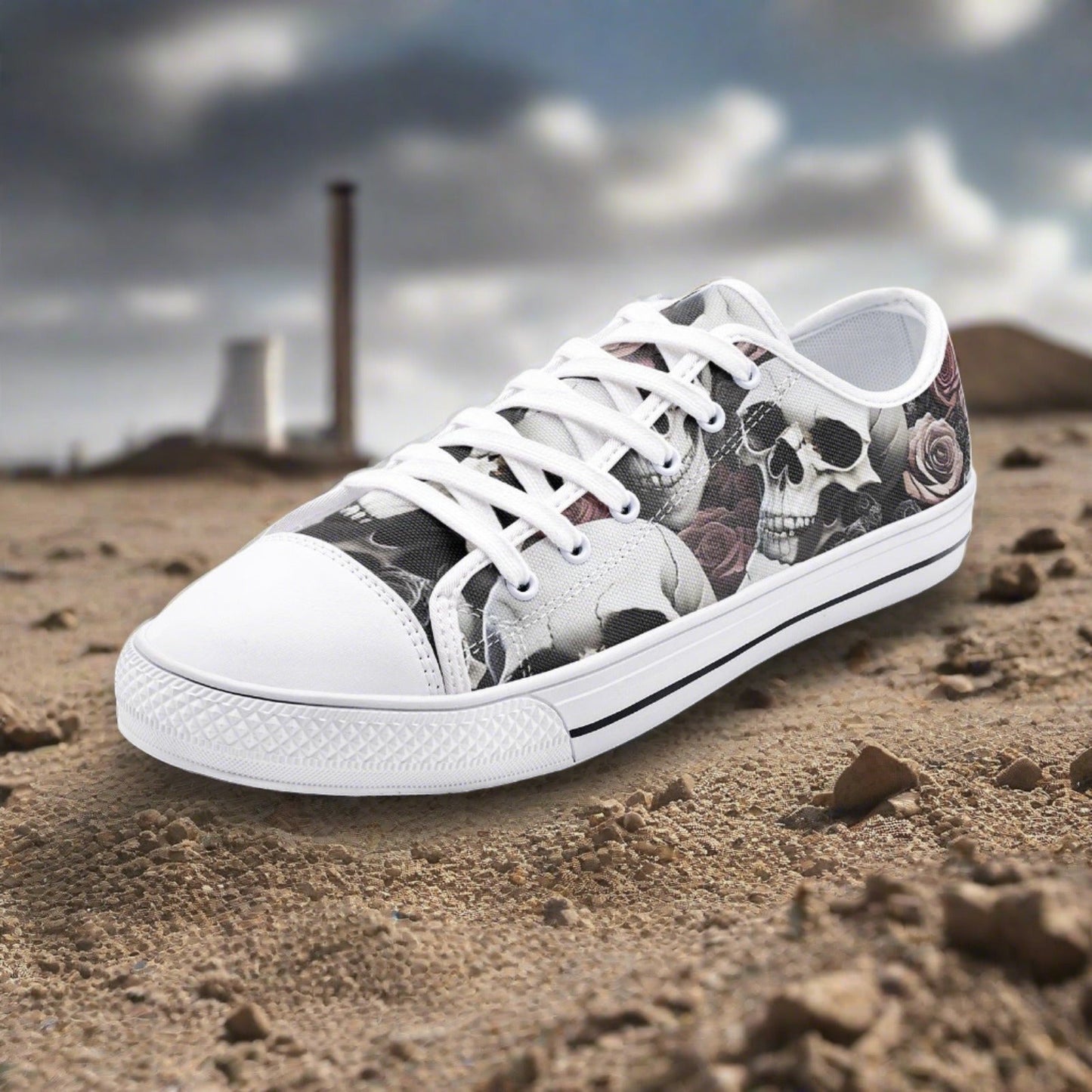 Butterfly Rainbow Blue Gold Vivid Bold Art - Freaky Shoes | Custom Art Sneakers