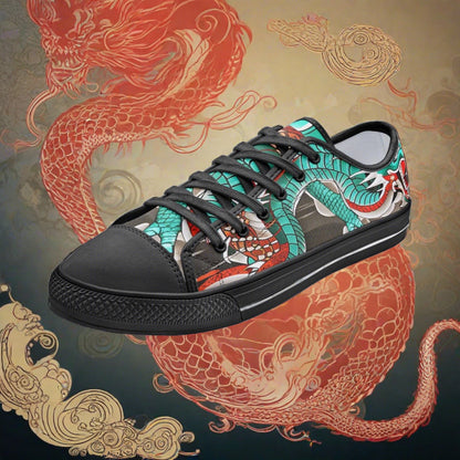 Monarch Purple Teal Vivid Bold Art - Freaky Shoes | Custom Art Sneakers