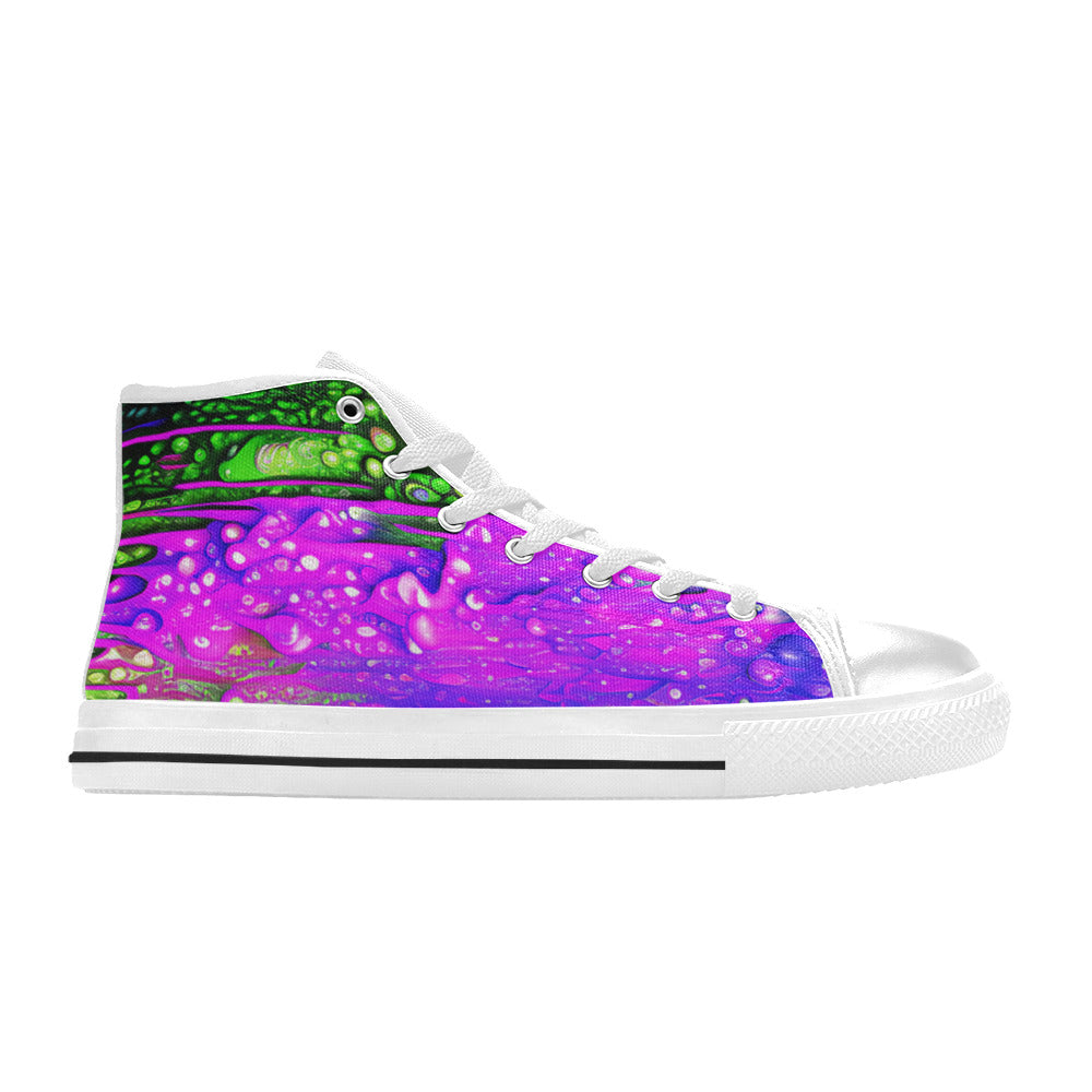 MEN'S Cc Acid Drip 6 High Top Canvas Wallpaper Art Sneakers