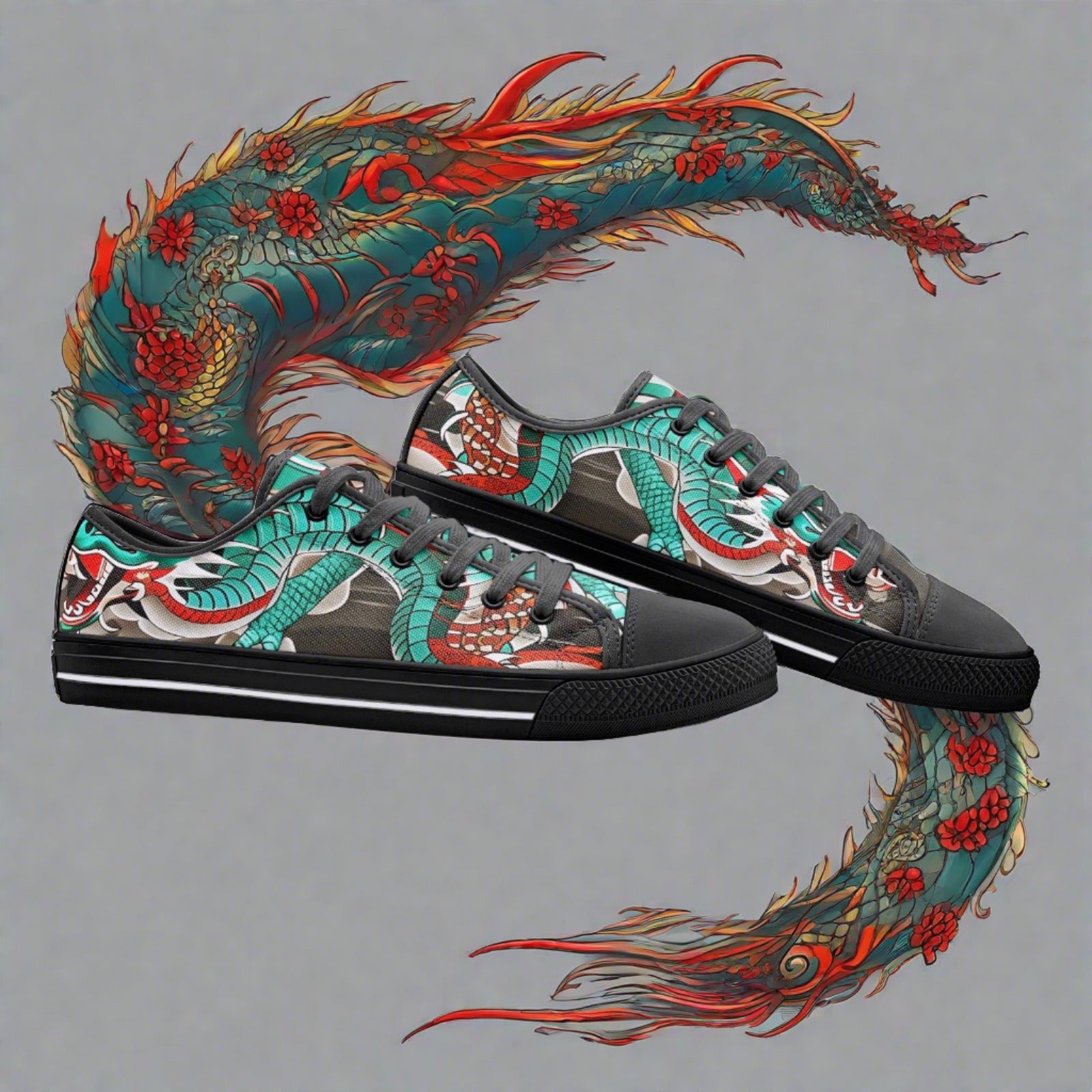Cherry Blossom Pastel Soft Custom Bold Art - Freaky Shoes | Custom Art Sneakers