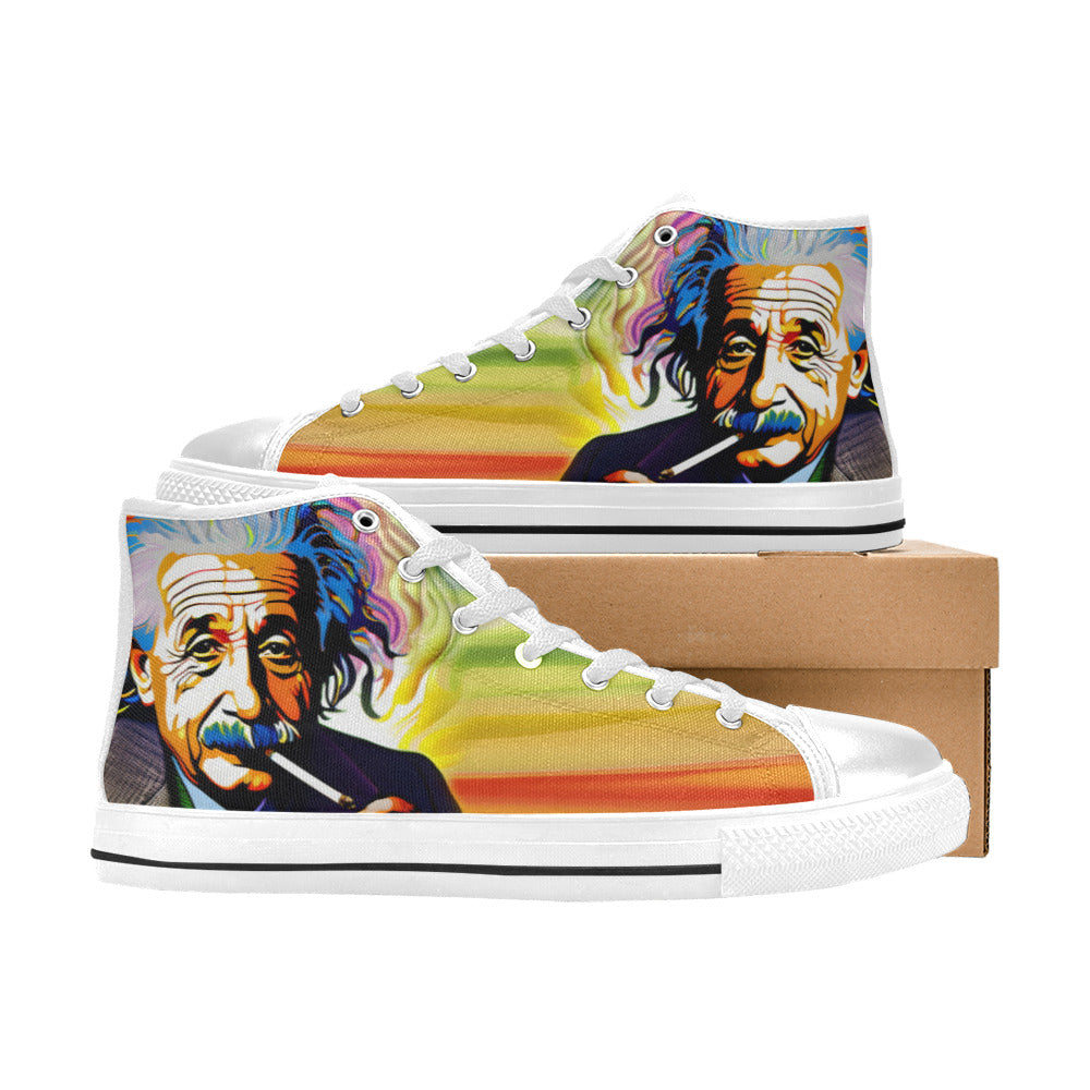 MEN'S 420 Einstein Chill Men’S High Top Canvas Neon Fantasy Sneakers