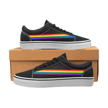 MEN'S Rainbow Pride LGBT Low Top Skateboarding Custom Shoes