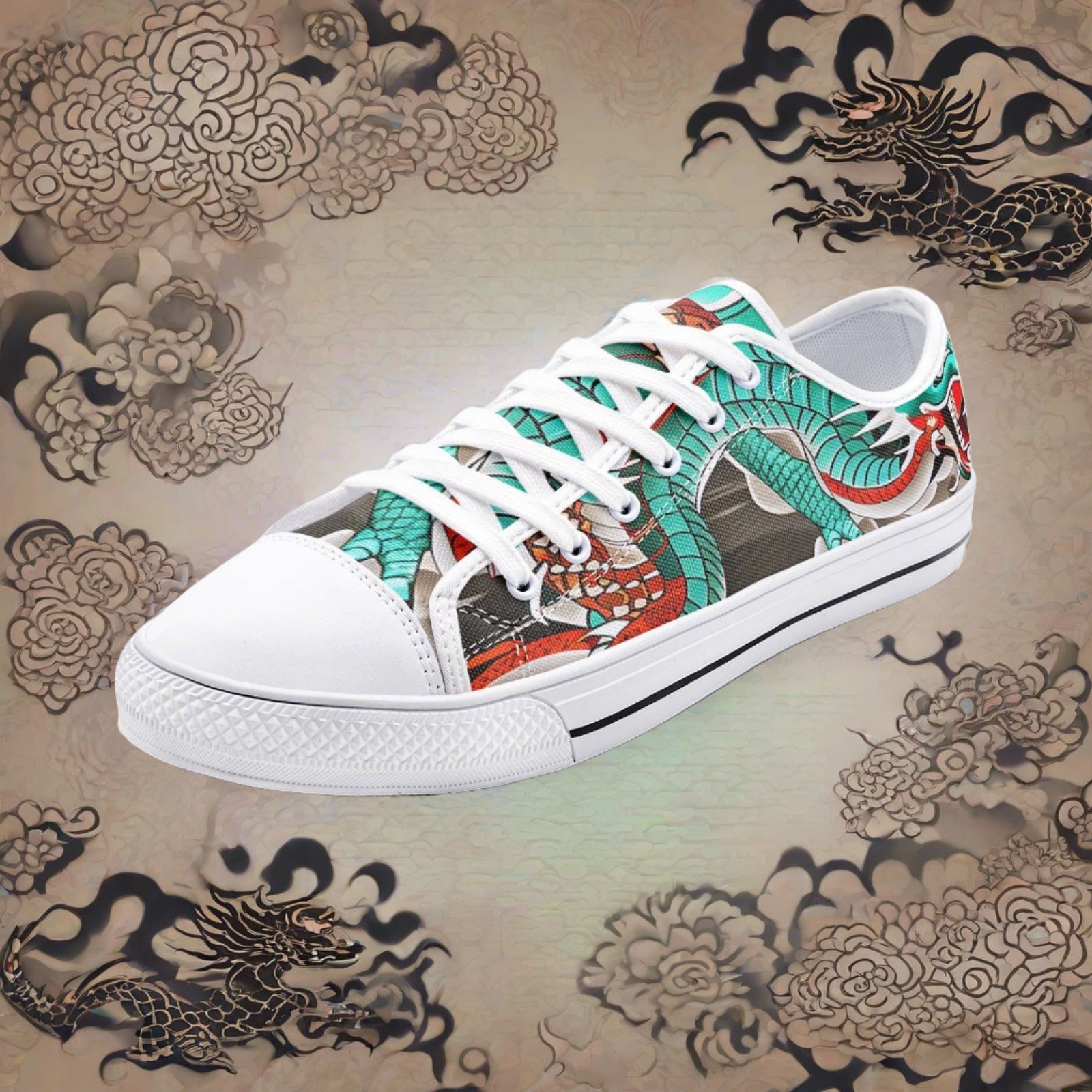 Cherry Blossom Pastel Soft Custom Bold Art - Freaky Shoes | Custom Art Sneakers