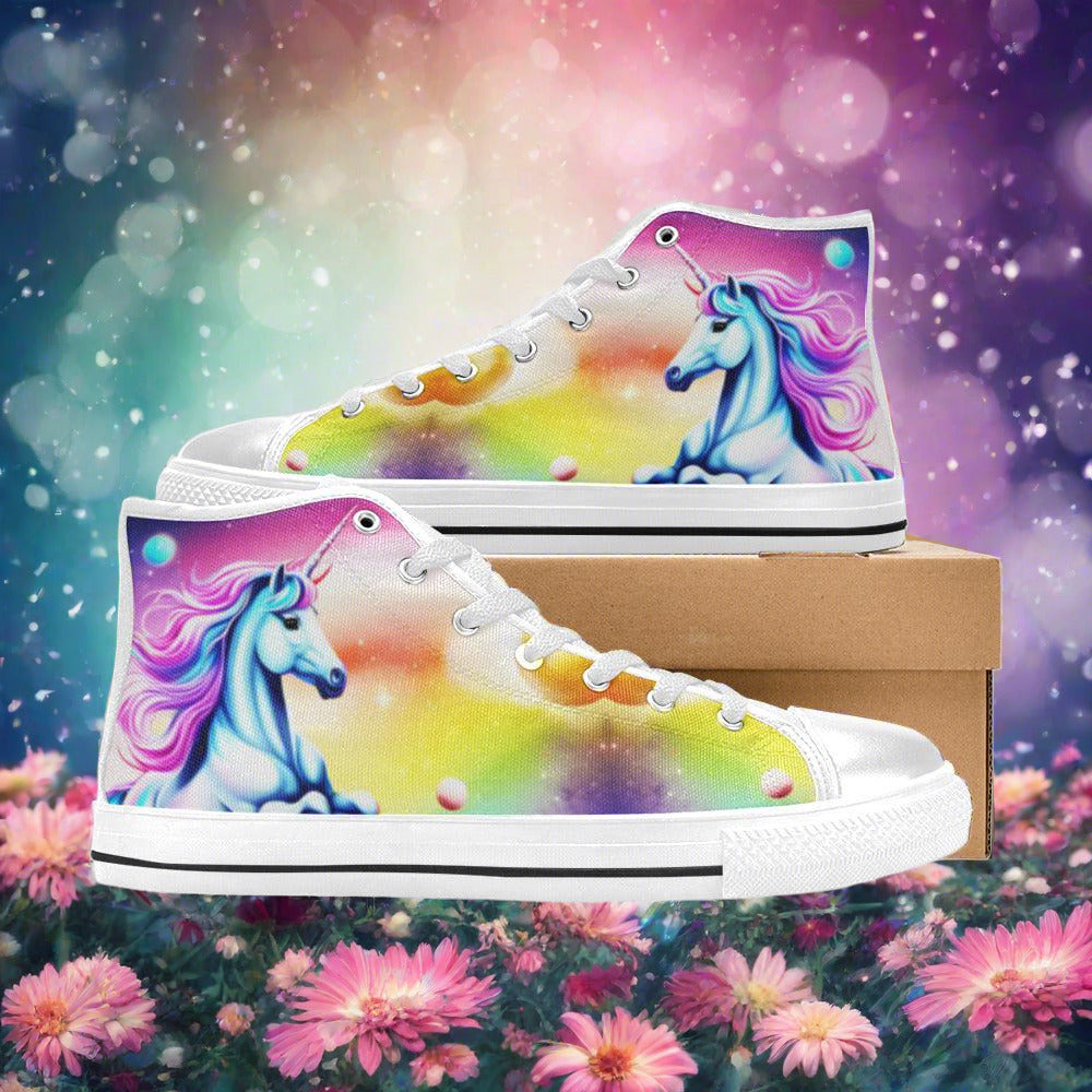 Butterfly Rainbow Dark Cosmic Wearable WOMEN Bold Art - Freaky Shoes | Custom Art Sneakers