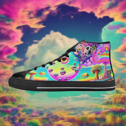 Dragon Neon Electric Custom Bold Art - Freaky Shoes