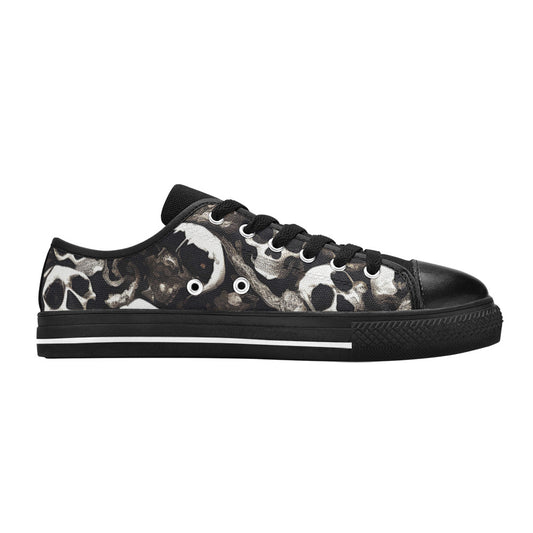 WOMEN'S Lots Skulls Canvas Wallpaper Art Custom Shoes