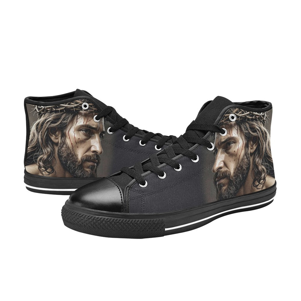 WOMEN'S Jesus_Ht_01 High Top Canvas Surreal Shoes
