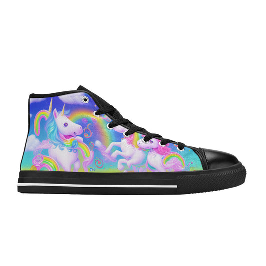 MEN'S Unicorns Art Men’S High Top Canvas Dark Academia Shoes