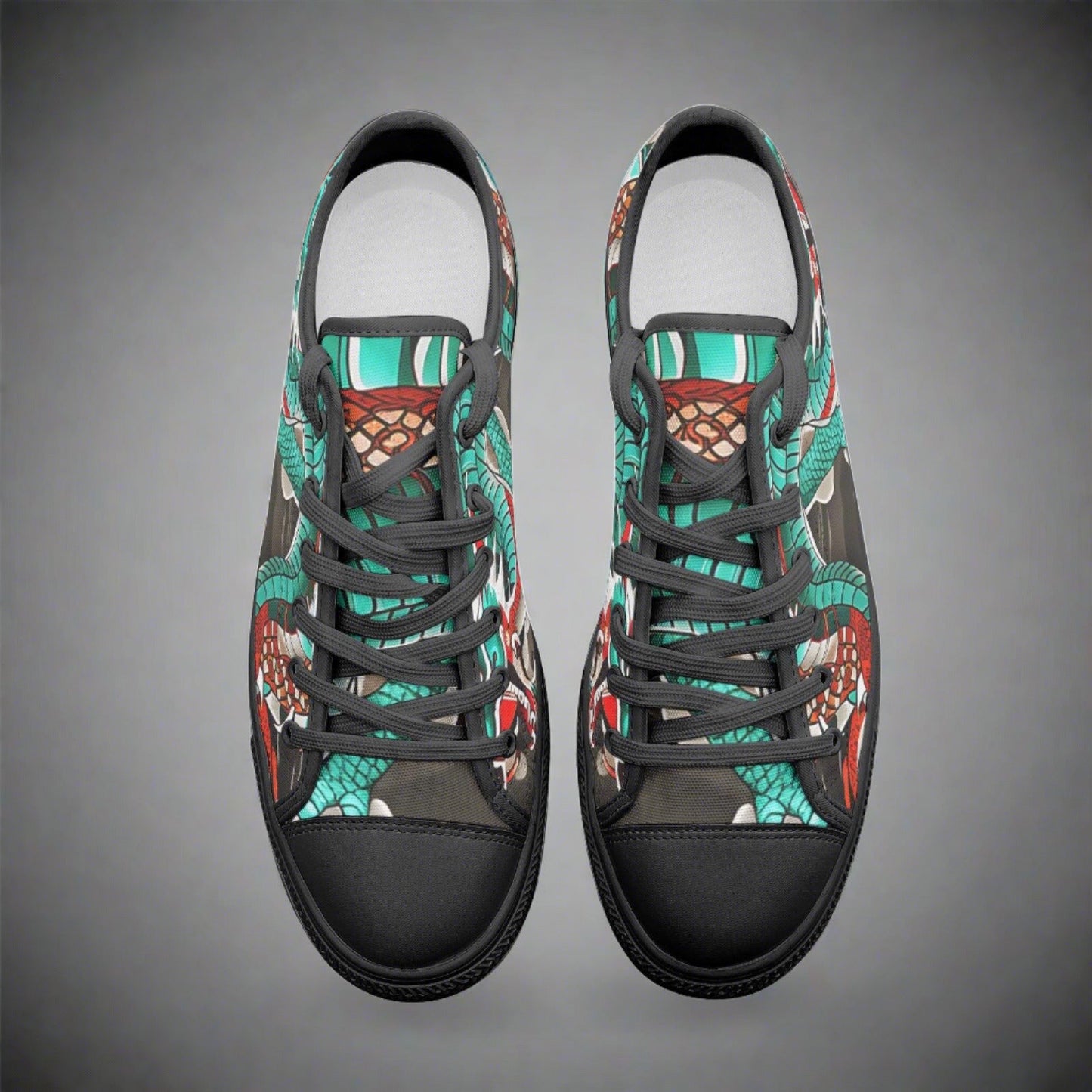 Monarch Purple Teal Vivid Bold Art - Freaky Shoes | Custom Art Sneakers