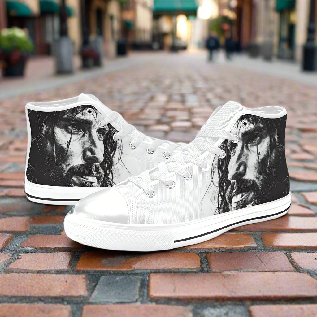 Jesus Women's Classic High Top Canvas Shoes - Freaky Shoes®