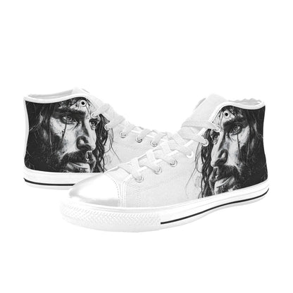 WOMEN'S Jesus High Top Canvas Neon Fantasy Custom Sneakers