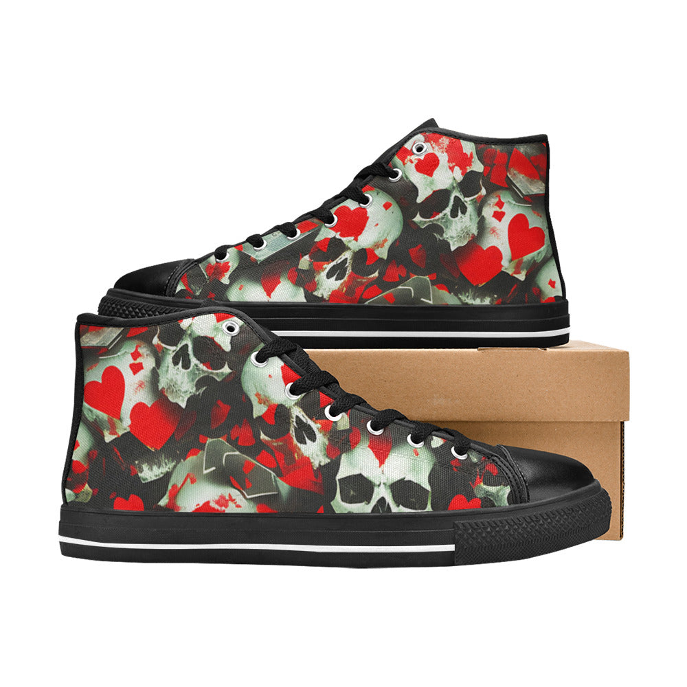 MEN'S Splatter Skulls Men’S High Top Canvas Aesthetic Sneakers